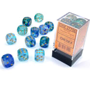 16mm d6 Dice Block: Nebula Luminary: Oceanic w/Gold Thumb Nail