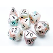 Lab Dice Lustrous Luminary: 7 Die Set - Sea Shell/Black Thumb Nail