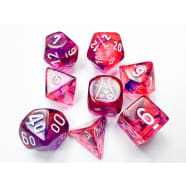 Lab Dice Nebula: 7 Die Set - Black Light Special/White Thumb Nail