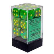 16mm d6 Dice Block: Vortex Slime w/Yellow Thumb Nail