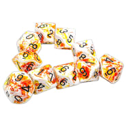 Chessex - Brush Dice 10d10 Die Set - Sunrise/Black Thumb Nail