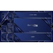 Magic: The Gathering - New Player Series - Commander Playmat: Sapphire Blue (Left) Thumb Nail