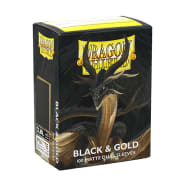 Dragon Shield Sleeves: Matte Dual - Black & Gold (100) Thumb Nail