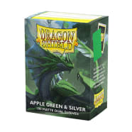 Dragon Shield Sleeves: Dual Matte Art - Apple Green & Silver (100) Thumb Nail