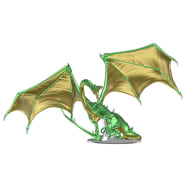 D&D Fantasy Miniatures: Icons of the Realms: Adult Emerald Dragon Premium Figure Thumb Nail