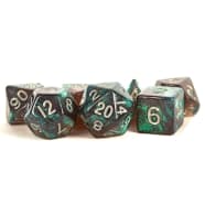 Poly 7 Dice Set: Stardust - Gray w/ Silver Thumb Nail