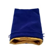 Velvet Dice Bag 6"x8" - Blue w/ Gold Satin Lining Thumb Nail