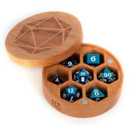 Premium Wood Round Dice Chest: Cherry Thumb Nail