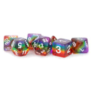 Poly 7 Dice Set: Translucent Rainbow Resin Thumb Nail