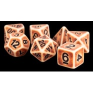 Poly 7 Dice Set: Ancient Brown Resin Thumb Nail