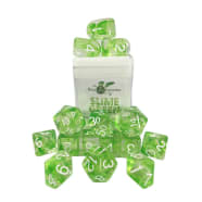 15ct. Dice Set: Diffusion Slime Green/White Thumb Nail