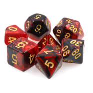 Poly 7 Dice Set: Corruption - Black/Red Fusioh Fusion Thumb Nail