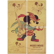 Lorcana Set of 4 Art Cards - Mickey Mouse Brave Little Tailor Thumb Nail