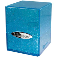 UltraPro - Satin Cube Deck Box - Glitter Blue Thumb Nail