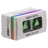 Vivid Heavy Metal Dice Set - d20 Green Thumb Nail