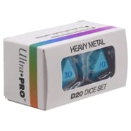 Vivid Heavy Metal Dice Set - d20 Light Blue Thumb Nail