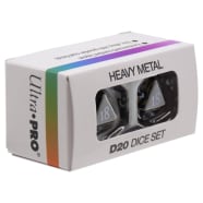 Vivid Heavy Metal Dice Set - d20 Black Thumb Nail