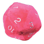 Jumbo d20 Plush Dice - Hot Pink Thumb Nail