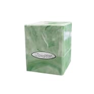 UltraPro - Marble Satin Cube Deck Box - Lime Green/White Thumb Nail