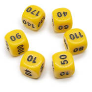 Cyrus Premium Tournament Collection Yellow/Black Dice Set of 6 Thumb Nail