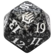 War of the Spark - D20 Spindown Life Counter - Black Thumb Nail