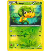 Pansage - 7/114 (Reverse Foil) - Black and White Thumb Nail