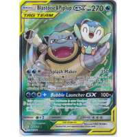 Blastoise & Piplup-GX (Alt Full Art) - 215/236 - SM Cosmic Eclipse Thumb Nail