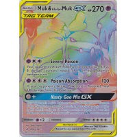 Muk & Alolan Muk-GX (Rainbow Rare) - 220/214 - SM Unbroken Bonds Thumb Nail