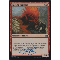 Lathnu Sailback FOIL Signed by Christopher Burdett - Aether Revolt Thumb Nail