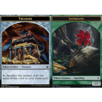 Saproling (Token) // Treasure (Token) - Explorers of Ixalan Thumb Nail