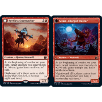 Reckless Stormseeker // Storm-Charged Slasher - Innistrad: Midnight Hunt  Thumb Nail