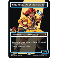 April O'Neil, Live on the Scene (Pixel Art Surge Foil) - Teenage Mutant Ninja Turtles Commander Variants Thumb Nail