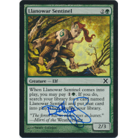 Llanowar Sentinel Signed by Randy Gallegos (10th) - Tenth Edition Thumb Nail