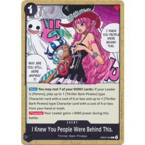 I Knew You People Were Behind This.