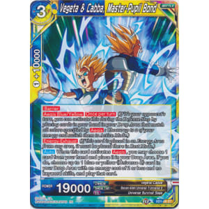 Vegeta & Cabba, Master-Pupil Bond