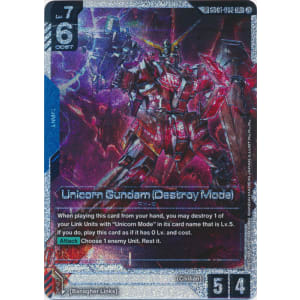 Unicorn Gundam (Destroy Mode) (GD01-002) (SP)