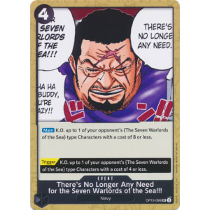 There's No Longer Any Need for the Seven Warlords of the Sea!!!