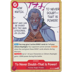 To Never Doubt--That Is Power!