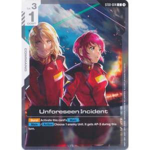 Unforeseen Incident (ST01-014) (Two People in Red Outfits)