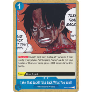 Take That Back!! Take Back What You Said!!