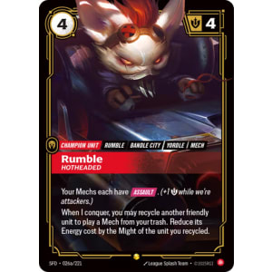 Rumble, Hotheaded (Alternate Art)