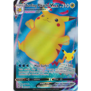  Pokemon Celebrations Surfing Pikachu VMAX, 25th