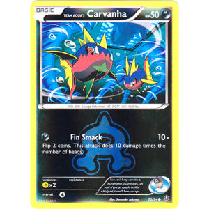 Team Aqua's Carvanha - 20/34 (Reverse Foil)