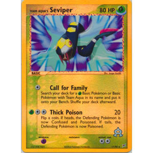 Team Aqua's Seviper - 17/95 (Reverse Foil)