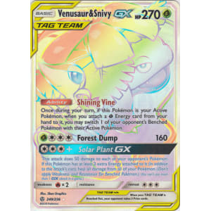 Venusaur & Snivy-GX (Rainbow Rare) - 249/236