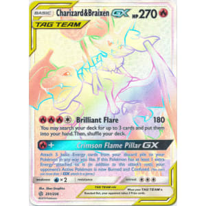 Charizard & Braixen-GX (Rainbow Rare) - 251/236