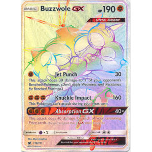 Buzzwole-GX (Rainbow Rare) - 115/111