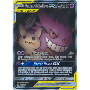 Pokemon Card Gengar & Mimikyu gx Team Game 165/181 Near Mint Italian