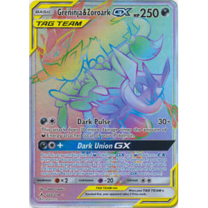 Greninja & Zoroark-GX (Rainbow Rare) - 222/214