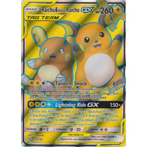 Raichu & Alolan Raichu-GX (Full Art) - 220/236